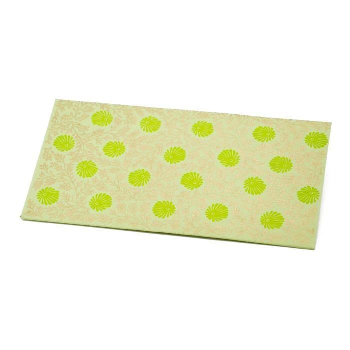 PAPERTREE MONSOON Lot de 5 Enveloppes cadeau 19*10cm - Anis {couleur}