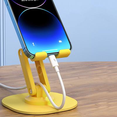 Suporte giratório 360° para celular Suporte dobrável para celular de mesa Suporte preguiçoso para tablet Suporte portátil para celular