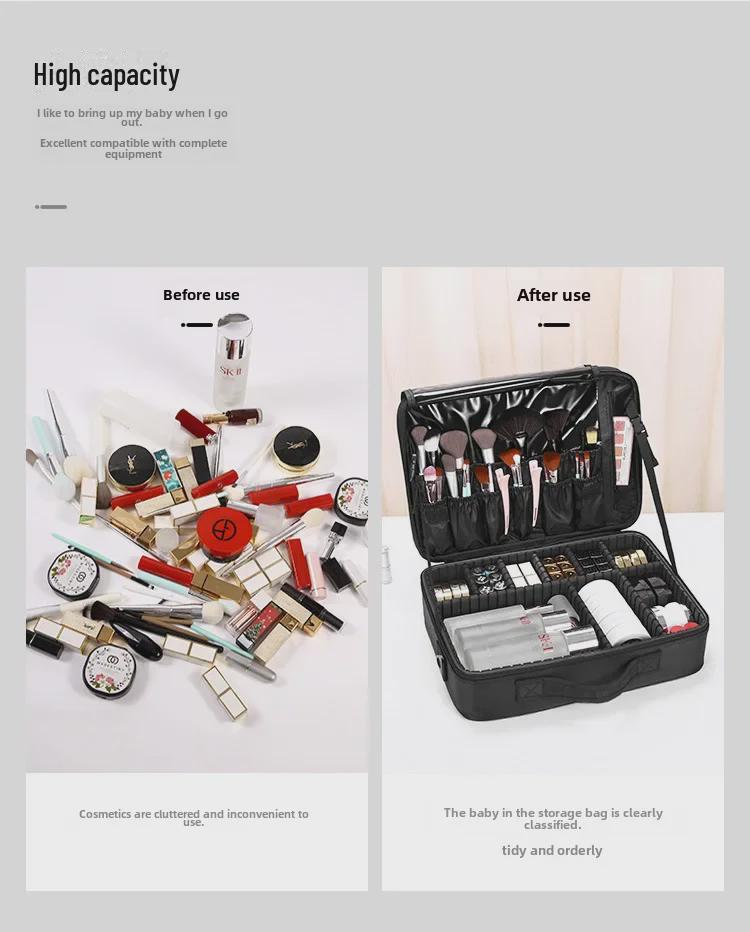 Geräumige mehrschichtige Kosmetik-Organizer-Tasche