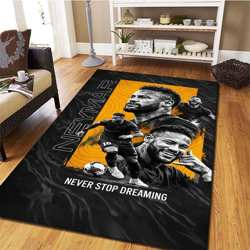 Neymar Jr Carpet Rug for Living Room Bedroom Home Sofa Decoration,Kids play Non-slip Floor Mat