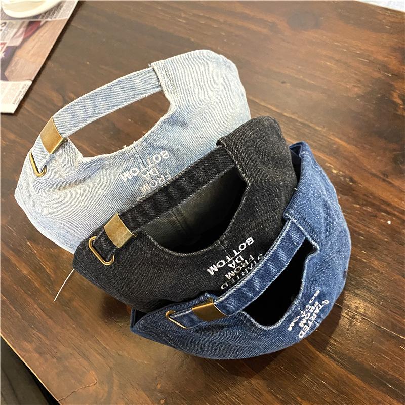 Denim Series, Retro and Old Baseball Cap for Women, Summer Versatile Casual Sunshade Cap for Men