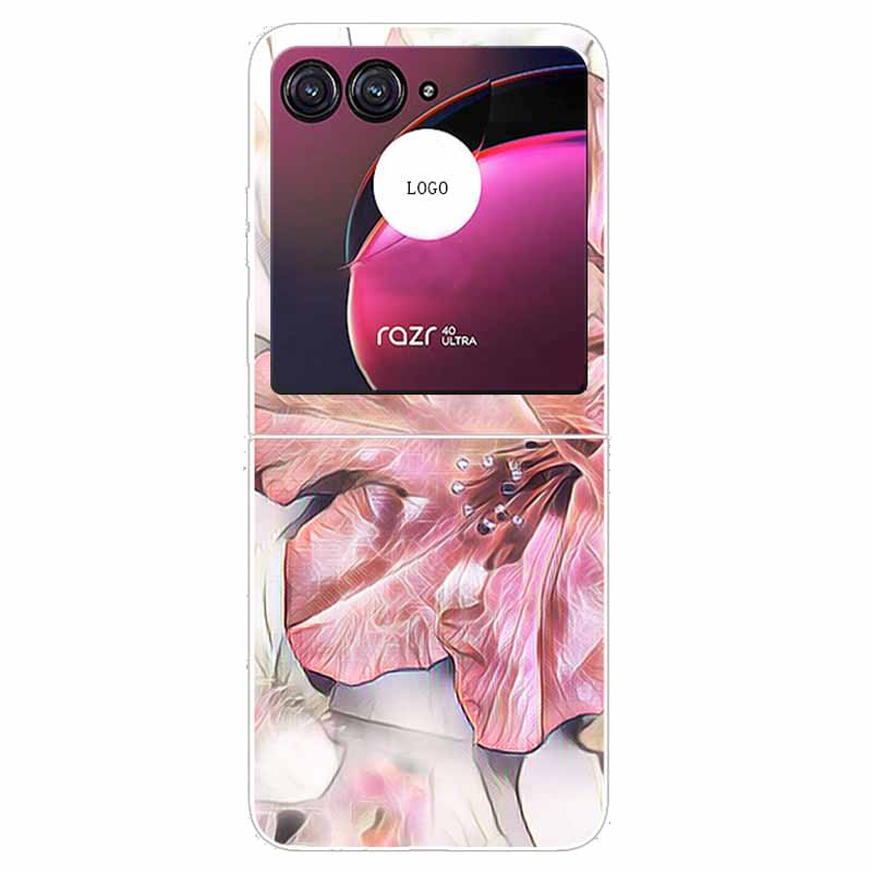 Для Moto Razr40 Ultra Чехол Пластиковый Жесткий Окрашенный Собака Космос Прозрачные Чехлы для Motorola Razr 40 Ultra Razr+ Razr4 PC Чехлы -Moto Razr40 Ultra