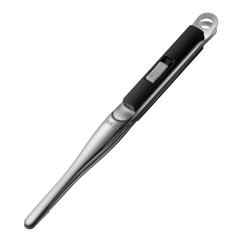 Food Tongs 304 Stainless Steel Grill Tong Meat Cooking Utensils Kitchen Accessories Camping Supplies Item Non-slip Barbecue Clip