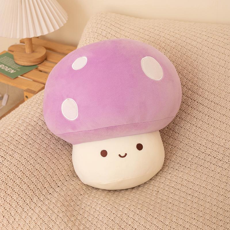 Cute Mushroom Plush Toy Soft Red Mushroom Plushie Pillow Kawaii Squishy Doll Stuffed Hugging Pillows Gift for Kids Gift