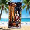 1Pc Christmas Nutcracker Soldier Beach Towel Quick Dry Multiuse For Beach Pool Gym Yoga Home Travel Christmas Halloween Xmas Gift S1193