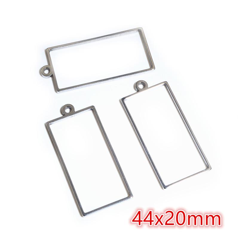 10pcs Oval Round Heart Moon Geometric Shape Stainless Steel Frame Bezel Rings For DIY Neckalce Pendant Charms Jewelry Makings