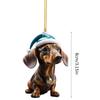 Whimsical Cartoon Dog Car Hangers Decors Car Pendant Bright Christmas Tree Ornament Add Touch of Cuteness To Holiday