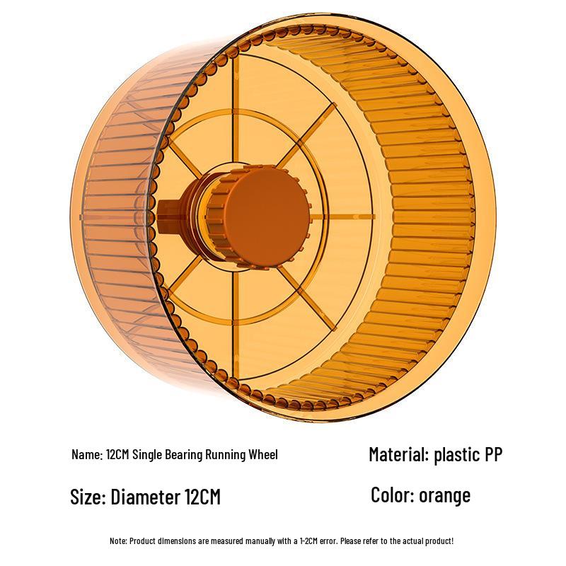 Extra Large Silent Hamster Running Wheel with Stand & Double Bearings - Includes Exercise Flywheel, One-Piece Design, Free Shipping