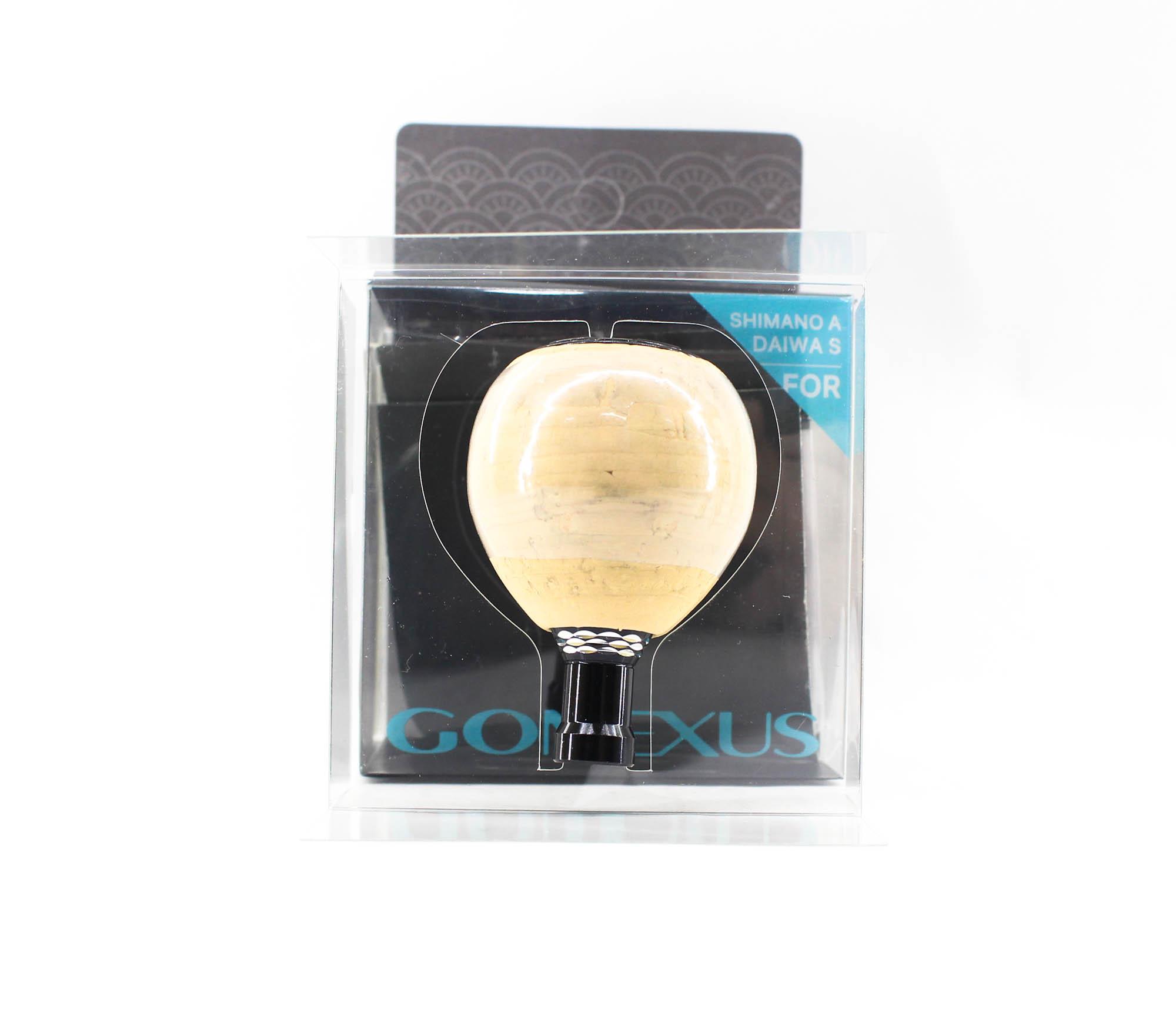 Gomexus A38BKBKSR-G Knob Alu Black Silver 38mm Shimano A , Daiwa S (1489
