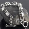 Solid Stainless Steel Men's Bracelets Punk & Hippe's 9MM Skulls Ghost Chain Bracelet Men Masculine Halloween Jewelry Accessories