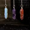 Hexagonal Crystal Spiritual Healing Stone Necklace Double Pointed Winding Wire Stone Jewelry Gift for Women Girls