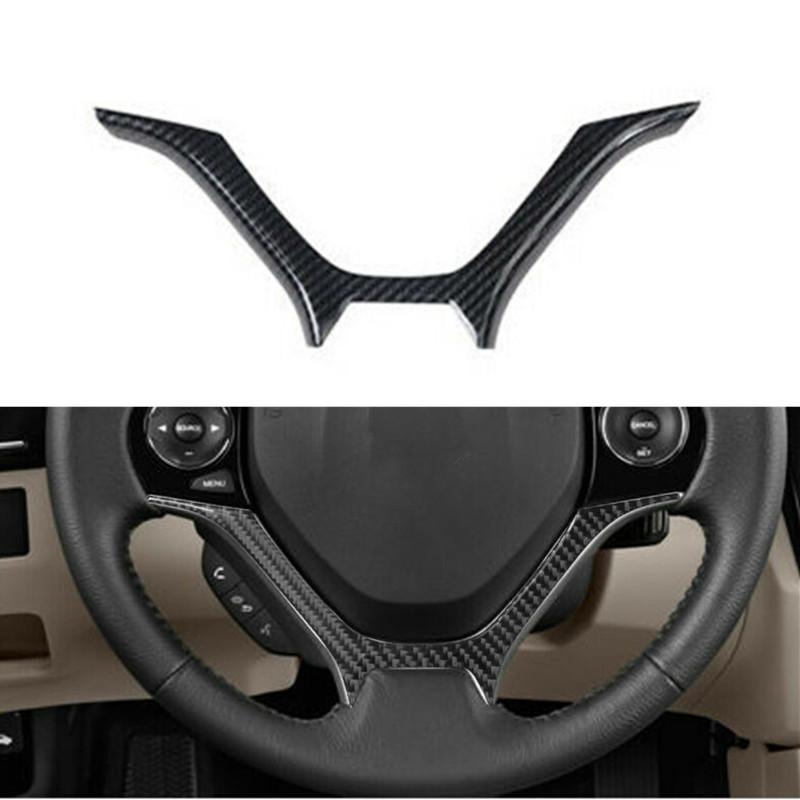 

For Honda Civic 9th 2012-2015 Car Inner Steering Wheel Trim Cover Button Center Panel Sticker Molding Decor Accessories
