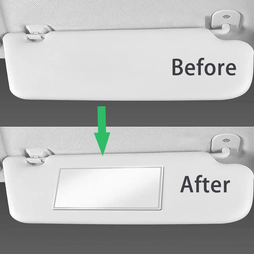 Car Visor HD Vanity Portable Seat Back Stainless Steel Universal Car Interior Vanity Mirror Mirror, Self-Adhesive Mirror,