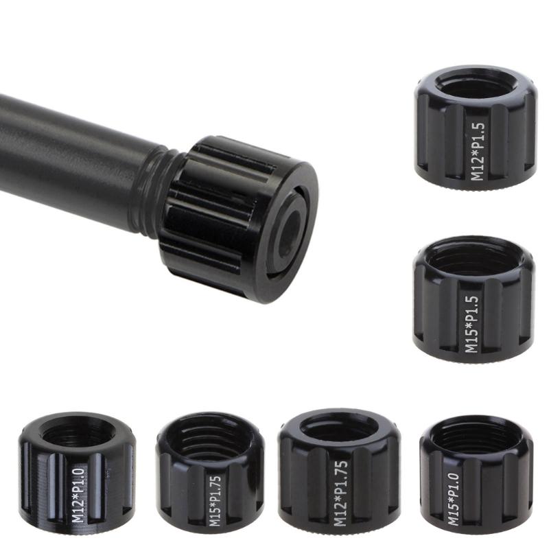 Bike Hubs Tube Shaft Skewer Cap Bicycles Thru Axles Screw Nut Aluminum-Alloy Bike Wheel Flanges Axles Nut Replacement