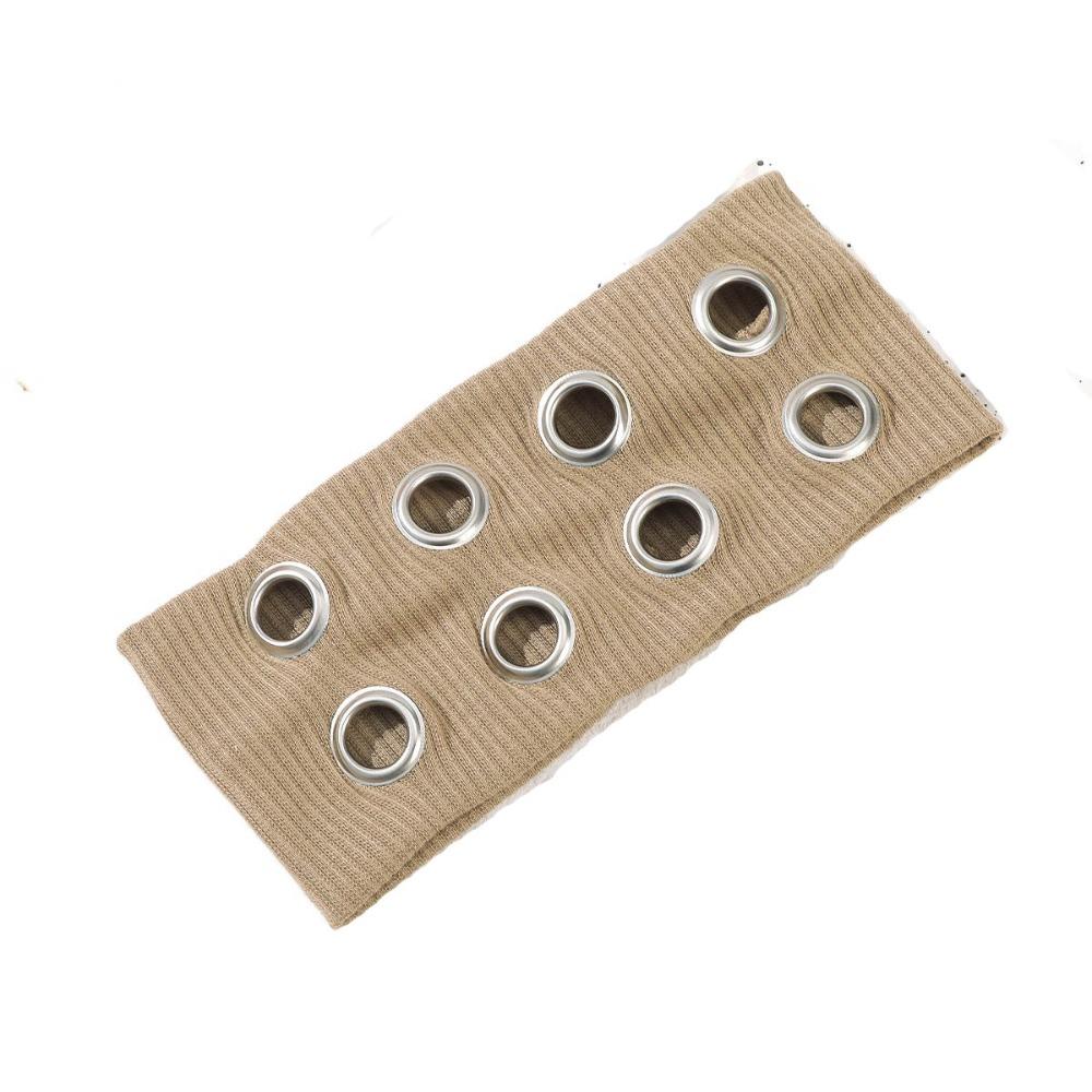 Metal Eyelets Punk Headwrap Wide Elastic Hollowed Out Eyelets Headband Rock Head Band  Punk Girl
