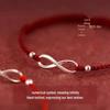 Sterling Silver Koi Fish Red String Bracelet for Women – Good Luck Handmade Braided Rope