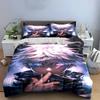 "White-Haired Anime Character Lightning Art Bedding Set (1 Duvet Cover, 2 Pillowcases, Duvet Not Included) Sofas"