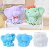 Lovely 3D Elephant Sturdy Silicone Mould Home Accessory for Creating Gypsum Resin Figurine Decorations Daily Casual Use