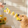 Indoor Fetch Games for Dogs Squeaky Dog Toy with Pull Rope, Plush Tug of War Toy, Safe Chew Toys Spiral Animal Interactive Small Medium Large