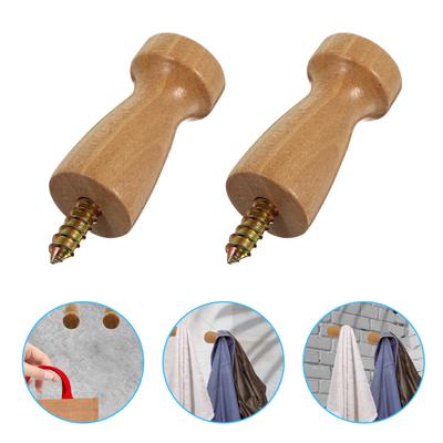 4 Pezzi Ganci a Parete per Appendere Zaino Appendiabiti Appendiabiti in Legno Molla Cappotto Cappello Vestiti