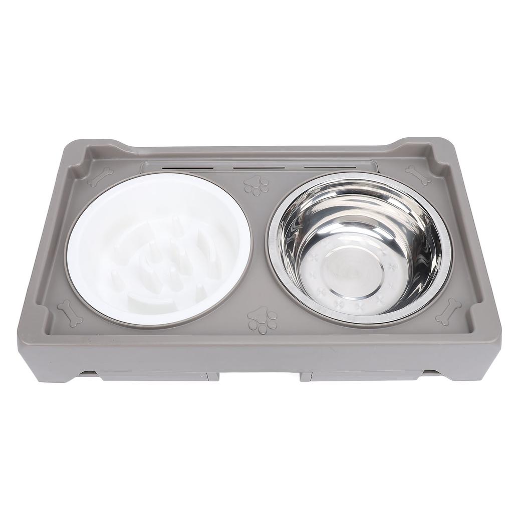 Elevated Dog Bowl Height Promote Healthy Digestion Antislip Slow Feeder Food Water Bowl for Pets