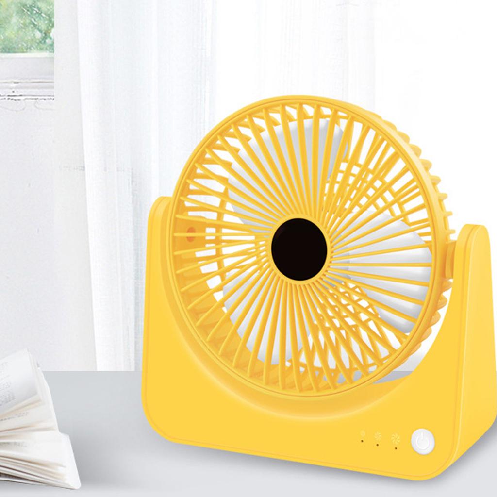 USB Small Desk Fan Quiet Operation Portable Mini Rechargeable Desktop Fan for Home Student