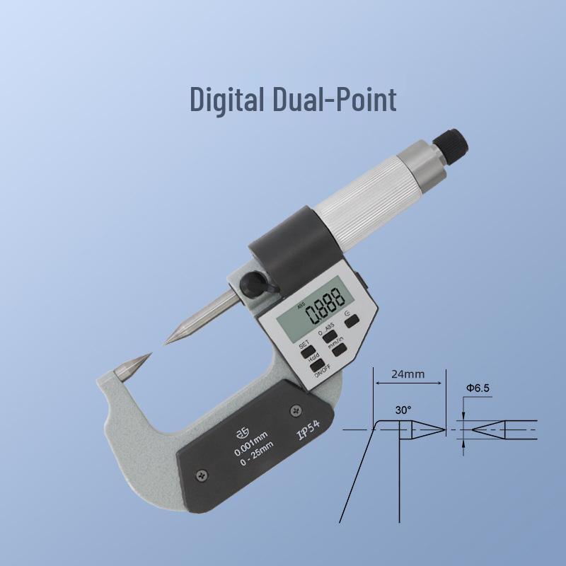 Qinghai Digital Double-Head Depth Caliper 0-25mm, 0.01 High Precision