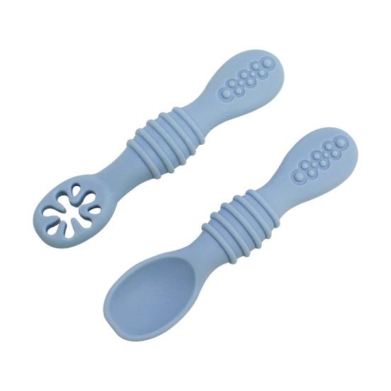 2Pcs Baby Feeding Spoons Dual Head Silicone Weaning Spoon for Infants Training Spoon BPA-Free Toddler Utensils