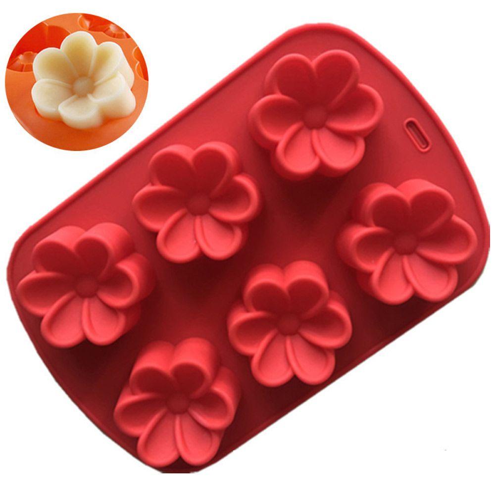 Baby Feet Shaped 6 Cavities 3D Cake Mould Pudding Candy Mold Soaps Supplies Silicone Soap Mold