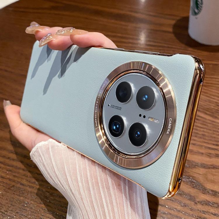 Leather-texted Borderless Phone Case for Huawei Mate50pro, Ultra-thin High-end Mt40 Anti-drop M30 Men's Protective Case