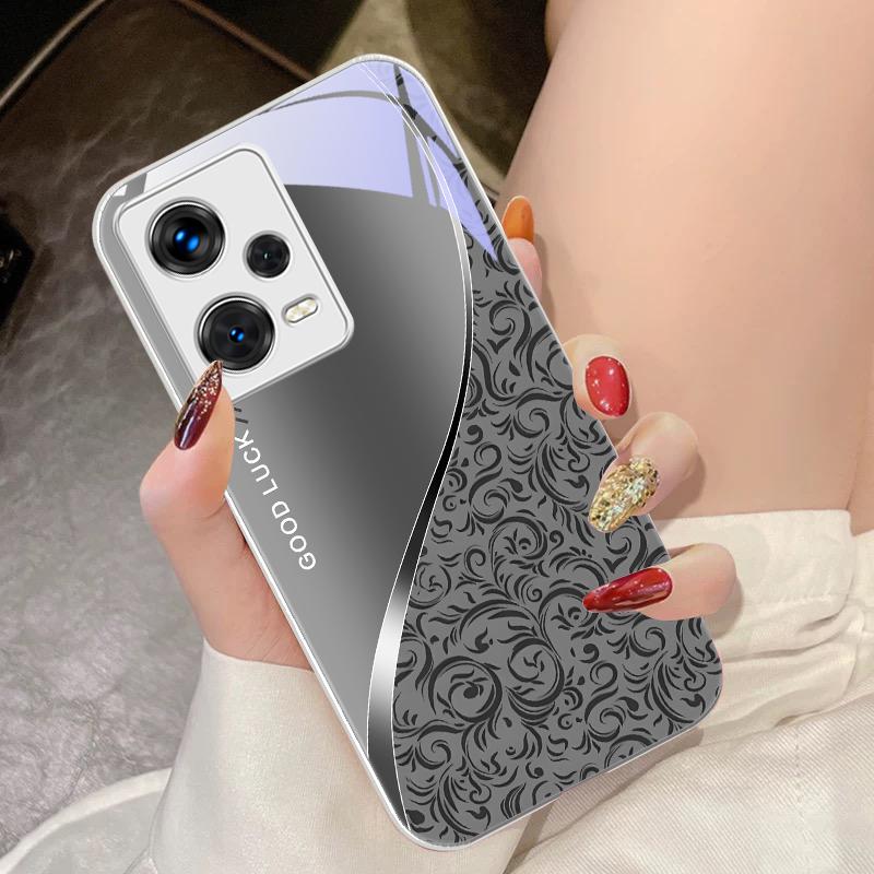 Vzor Gradient Černý Pro Xiaomi 14 Ultra 13 Lite Redmi Note 13 11 Pro 12 Plus Poco X6 3 Pro F4 6 GT Tvrzené Sklo Pouzdro na Telefon