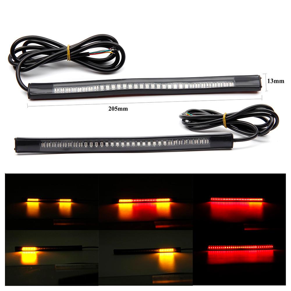 2016 Flexible Motorcycle Light Strip 8 Soft 48 LED Tail Brake Stop Turn Lamp