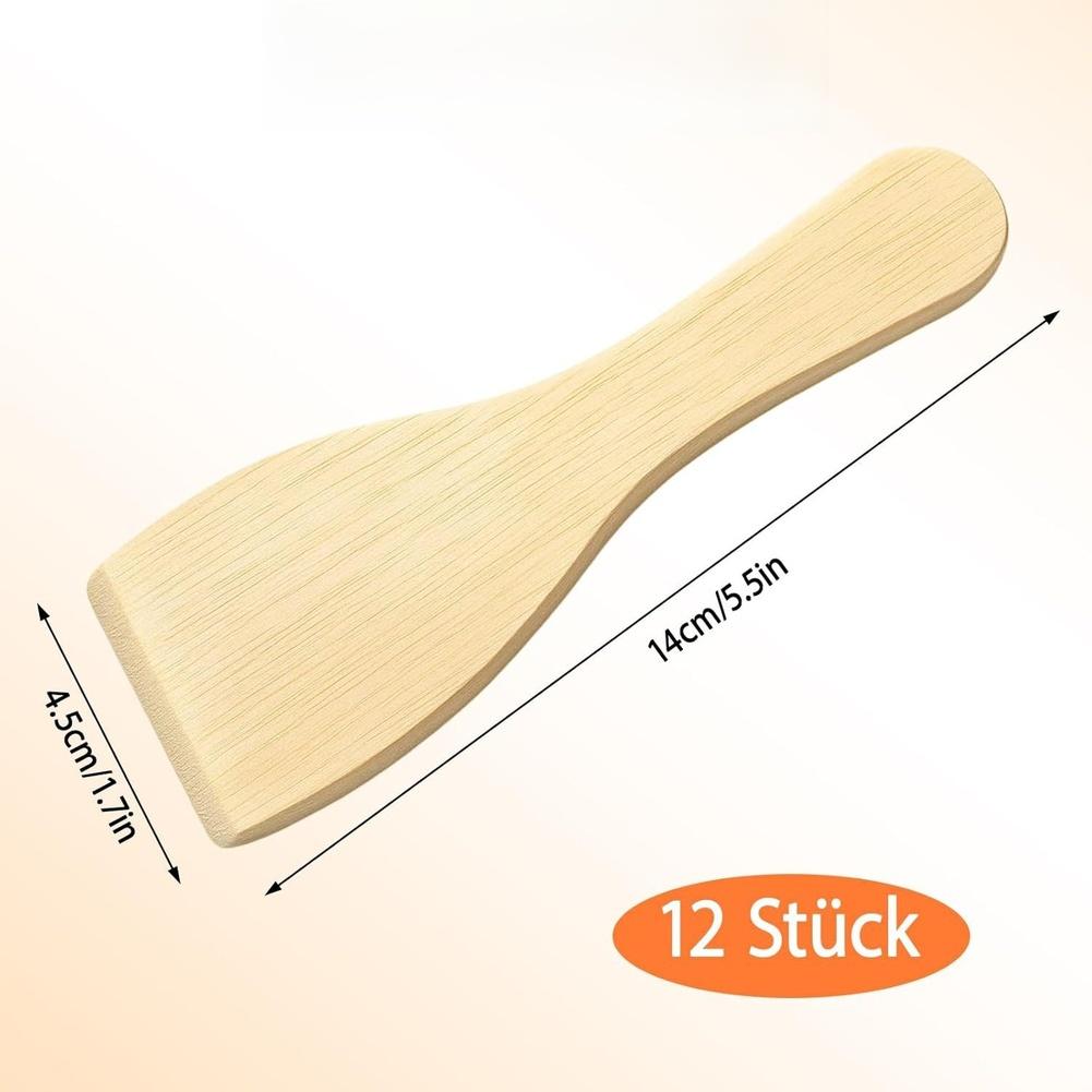 12PCS Wooden Spatula Set for Kitchen Cooking Utensils with Non Scratch Design for Nonstick Cookware and Pizza Serving