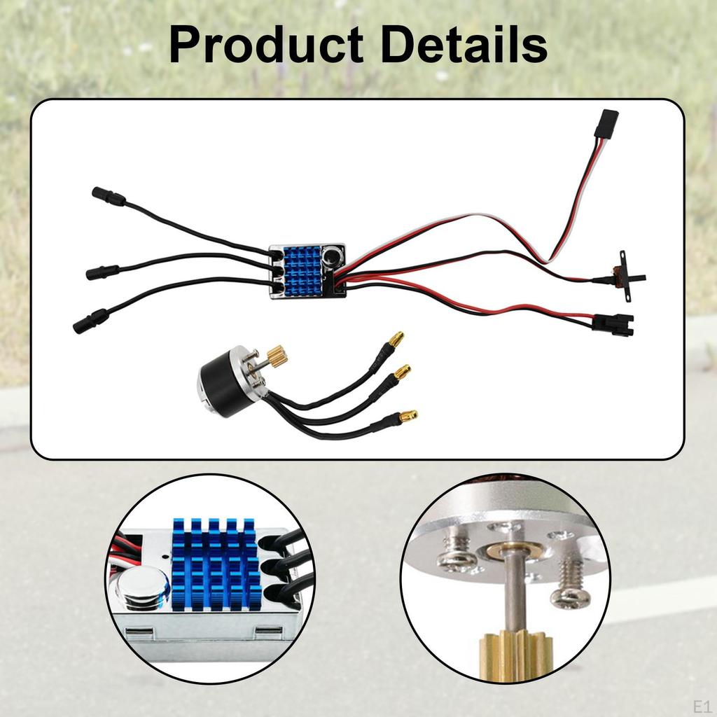 Outrunner Brushless Motor and AM32 ESC Parameter Adjustable 2600kv Power Upgrade Kit for MN168 MN99S