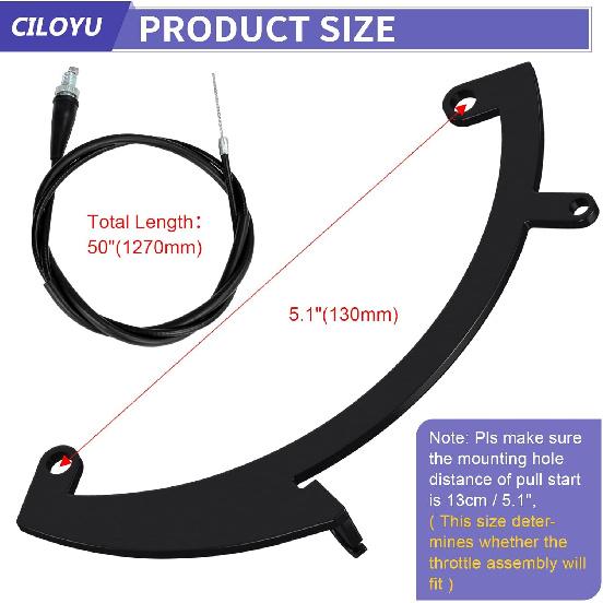 Throttle Control Linkage Bracket With Mini Bike Throttle Kit Compatible With Predator 79Cc 98Cc 99Cc 3.0HP Engine Coleman CT100U CC100X Massimo MB100