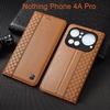 Étui à rabat en cuir véritable avec grille intérieure Napa pour Nothing Phone 1 2 2A 3 3A 4A Pro Plus CMF Phone 1 2 Pro Housse de téléphone Étuis pour cartes