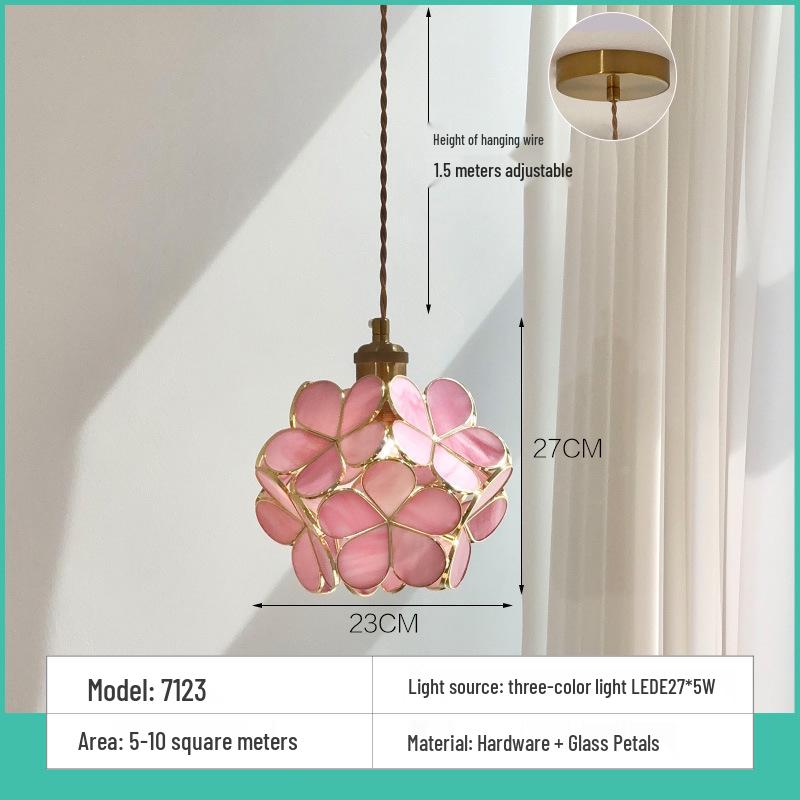 

Французький романтичний підвісний світильник-гортензія для ліжка або бару LED Eye Protection, Three-Color Light