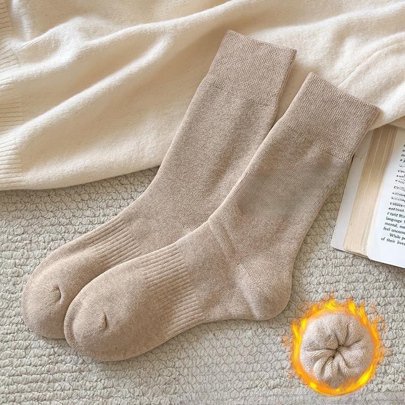 

Мужские осенне-зимние толстые теплые бесшовные носки-гольфы 1 pair кофейный