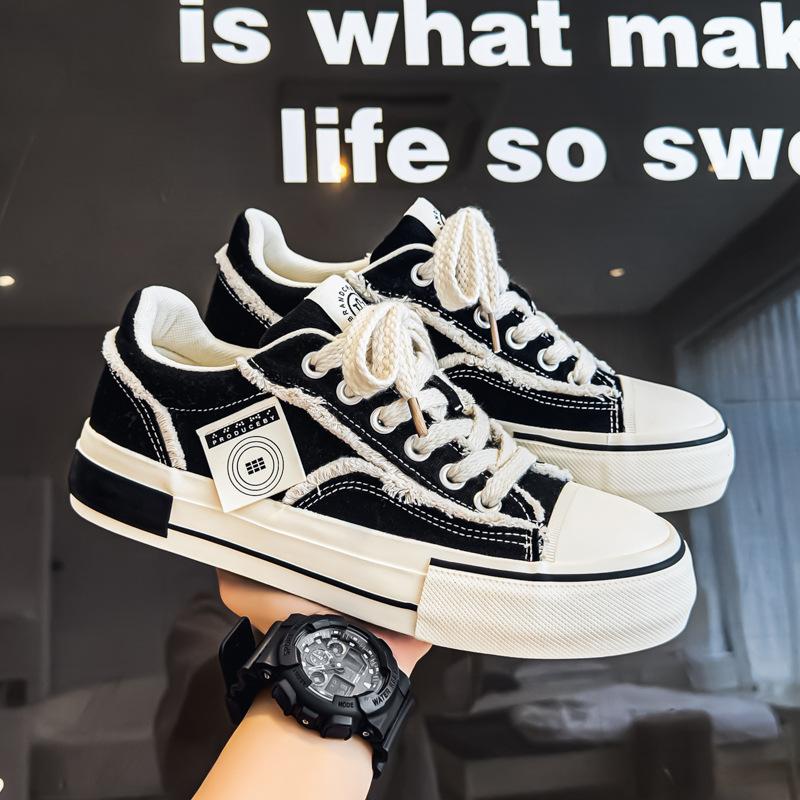 New niche low-top canvas shoes boys' sports and leisure men's shoes versatile board shoes