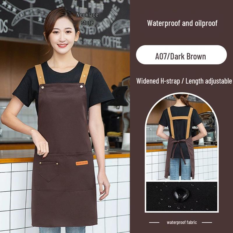 Waterproof & Oil-Proof Apron - Custom Logo for Catering, Kitchen, Baking, Cooking, Men's & Women's Workwear, New Style