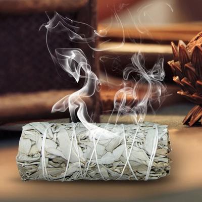 10cm Weißer Salbei Bündel Tragbare Spirituelle Räucherstäbchen Reines Blatt Reinigung Meditation