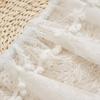 White Lace Window Valance, Sheer Vintage Floral Lace Short Curtain, Light Filtering Valance Curtain with Rod Pocket for Basement Kitchen Window