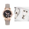 5-Piece Women’s Butterfly Quartz Wristwatch Jewelry Set - New Style Fashion Watches