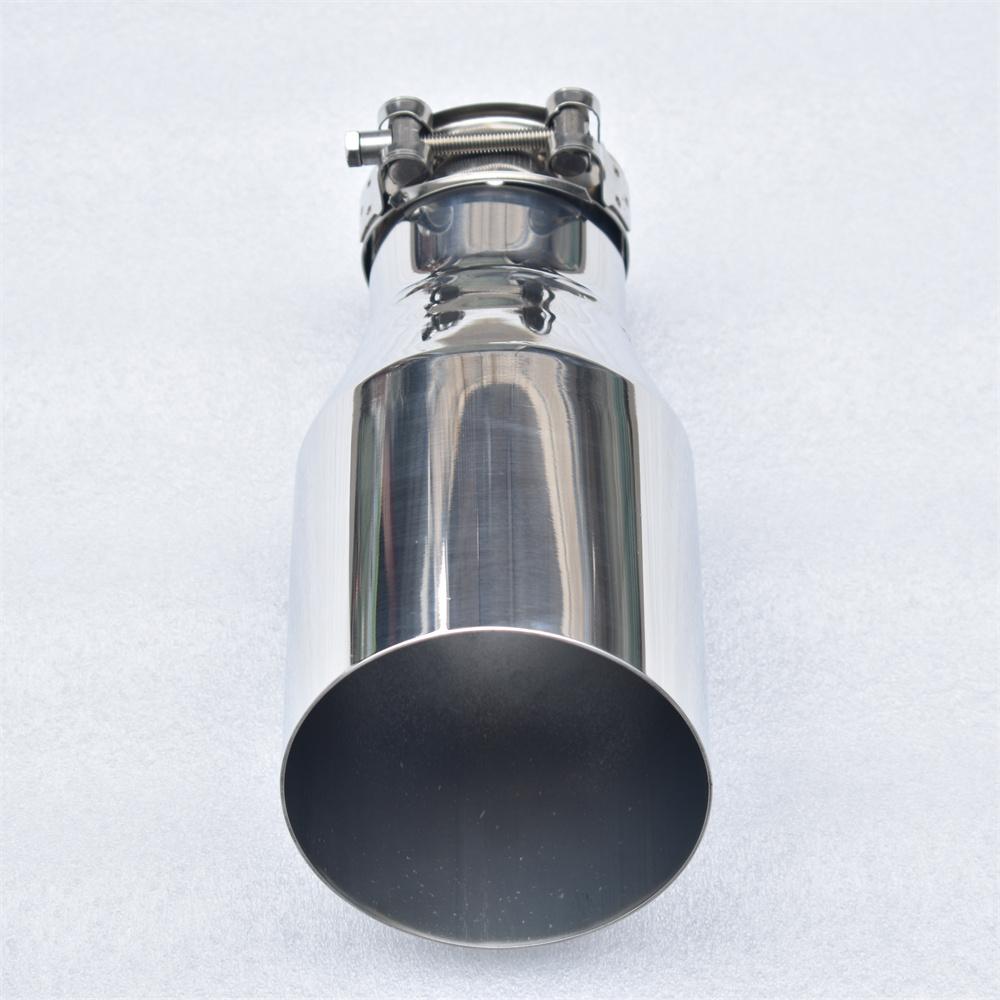 RE Exhaust Tip 304 Stainless Steel Angled Single Tube Automobile Exhaust Nozzle 2.5 Inches 4.5 Inches Automobile Modification