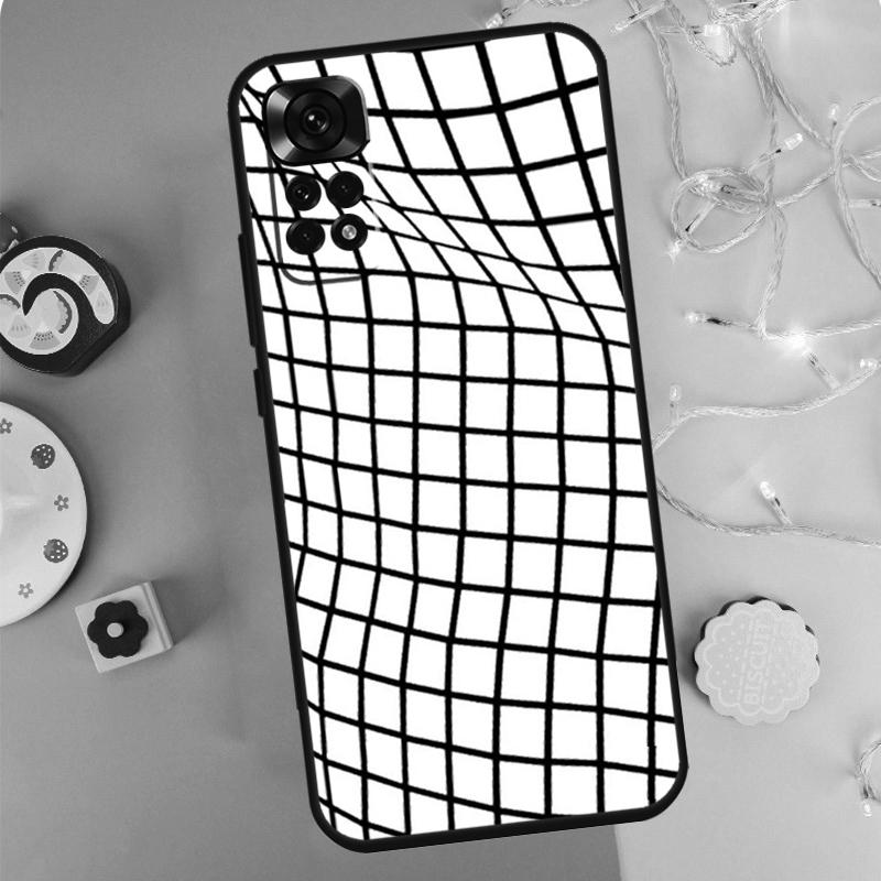 

Wavy Grid Case For Xiaomi Redmi Note 14 13 12 11 10 9 Pro 9S 10S 11S 12S Redmi 10C 12C 13C 14C Cover Redmi 13C