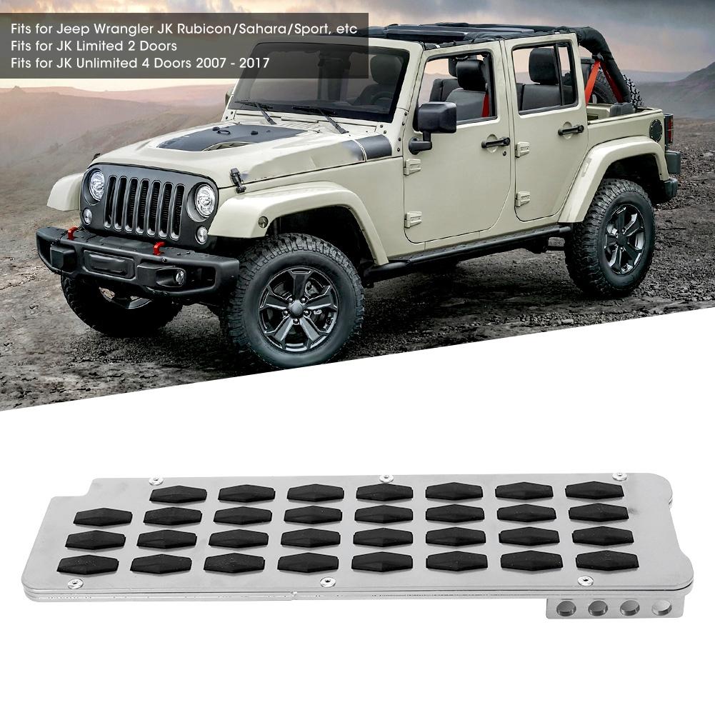 Pedale Poggia Piede Lato Sinistro in Metallo per Auto con Pad Antiscivolo Adatto per Jeep Wrangler JK
