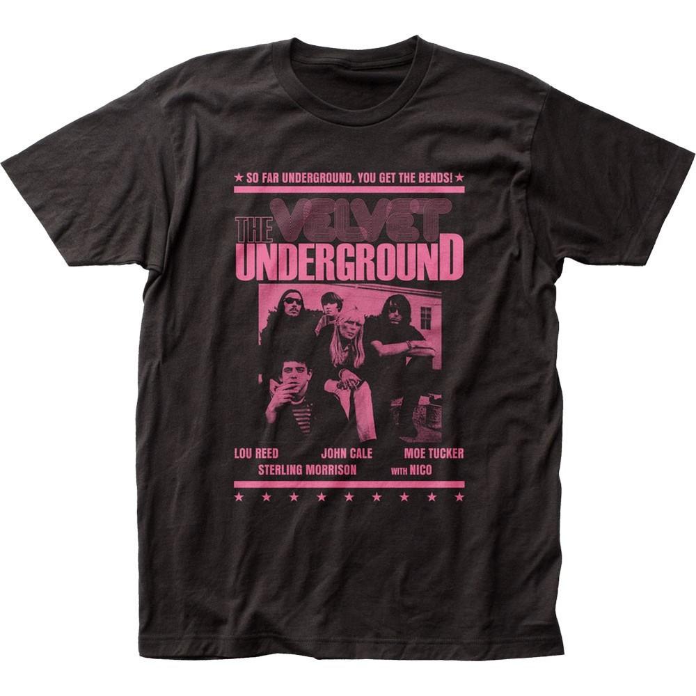 Velvet Underground So Far Underground Mens T Shirt Music Classic Concert Black Unisex T-Shirt M