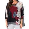 Plus Size Bohemian Chiffon Blouse - Women's Beach Vacation Sunscreen Bikini Cover-up