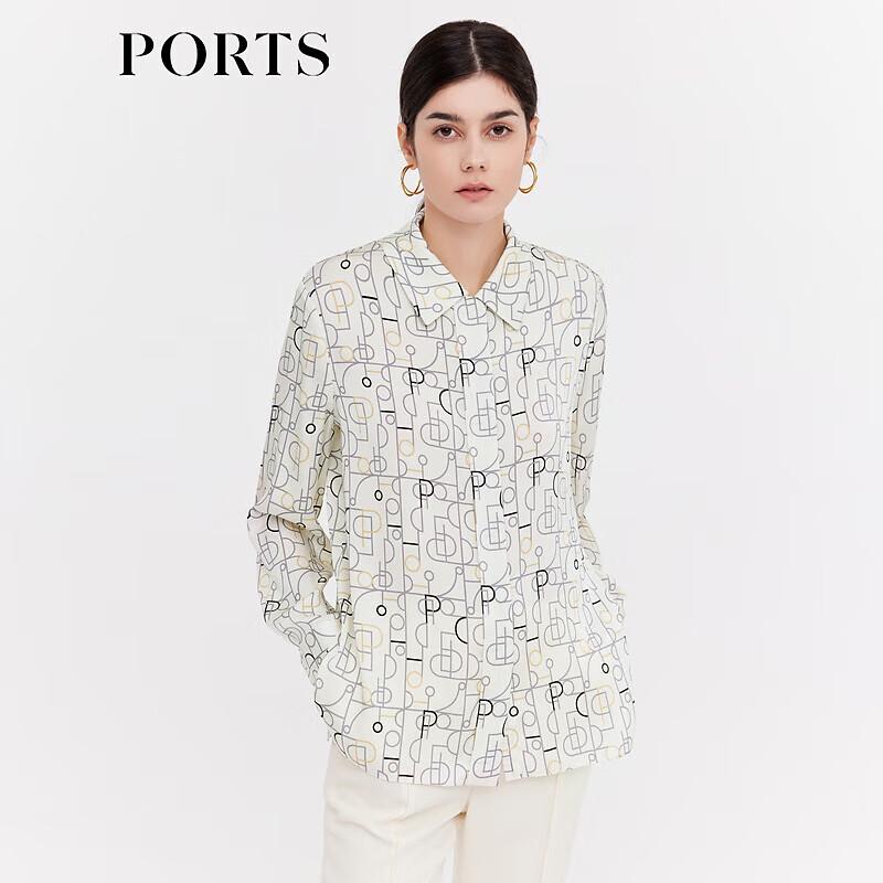 PORTS Women's Printed Long Sleeve Blouse