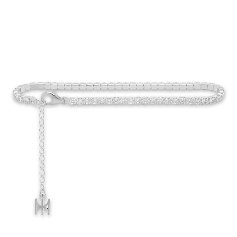 

MACIER [S925] White Mini Tennis Bracelet (White Silver) White (white silver)